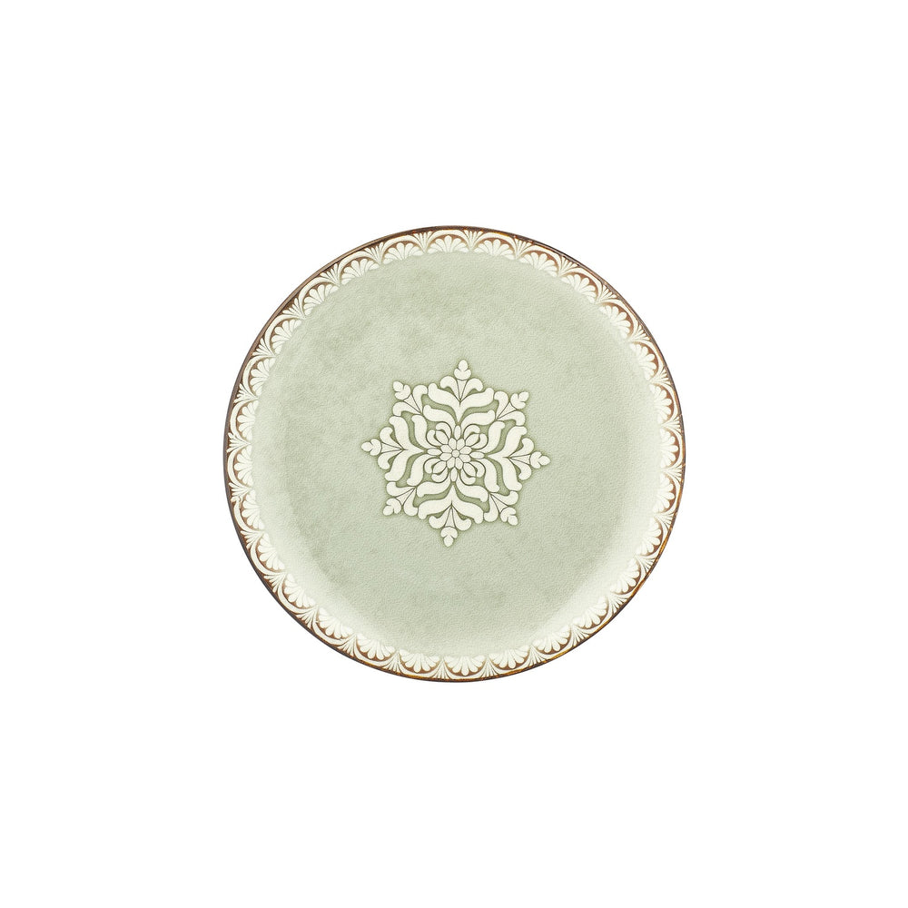 Rome dia.10.75" Round Green Vitrified Plate