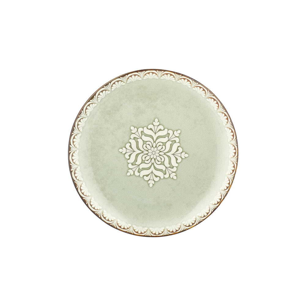 Rome dia.11.75" Round Green Vitrified Plate