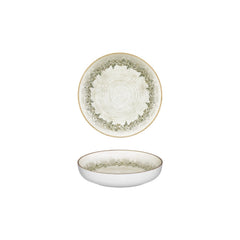 Oliva dia.7.5" h:0" 24 oz. Round Green Vitrified Deep Plate