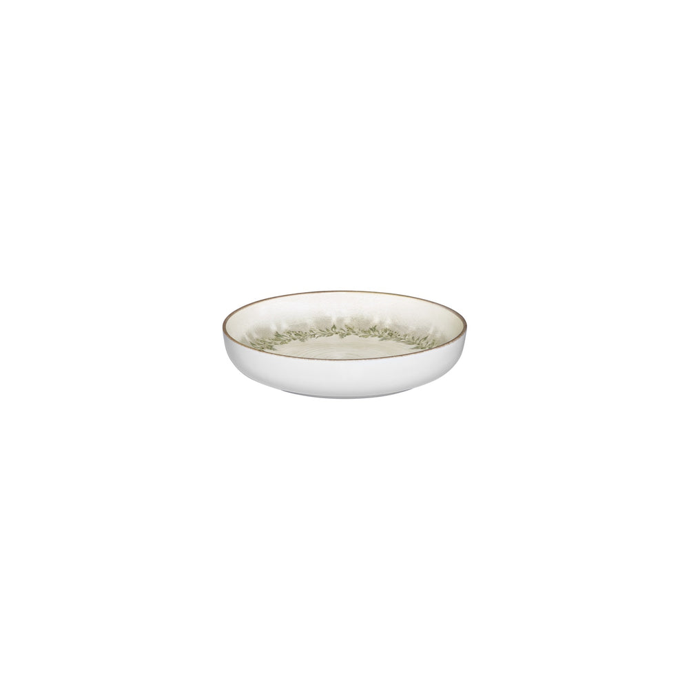 Oliva dia.7.5" h:0" 24 oz. Round Green Vitrified Deep Plate