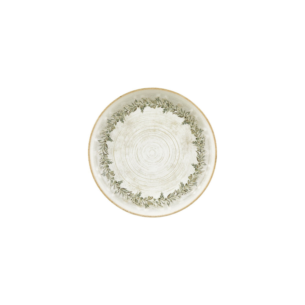 Oliva dia.9" h:0" 42 oz. Round Green Vitrified Deep Plate