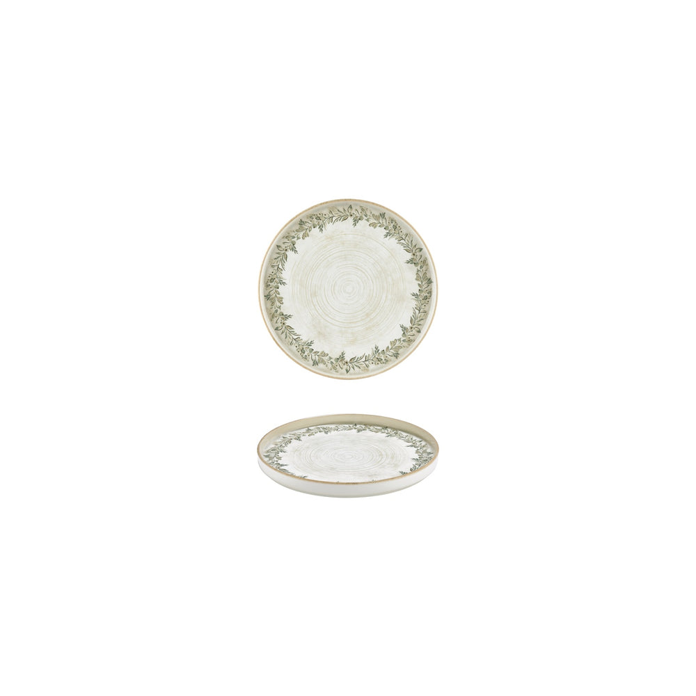 Oliva dia.5.5" h:0" Round Green Vitrified Deep Plate