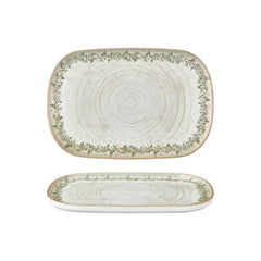 Oliva 13.5" x 9" x h:0" Oval Green Vitrified Platter