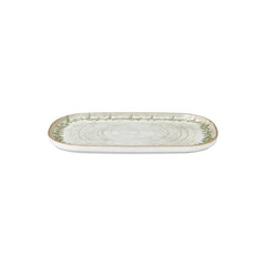 Oliva 13.5" x 9" x h:0" Oval Green Vitrified Platter