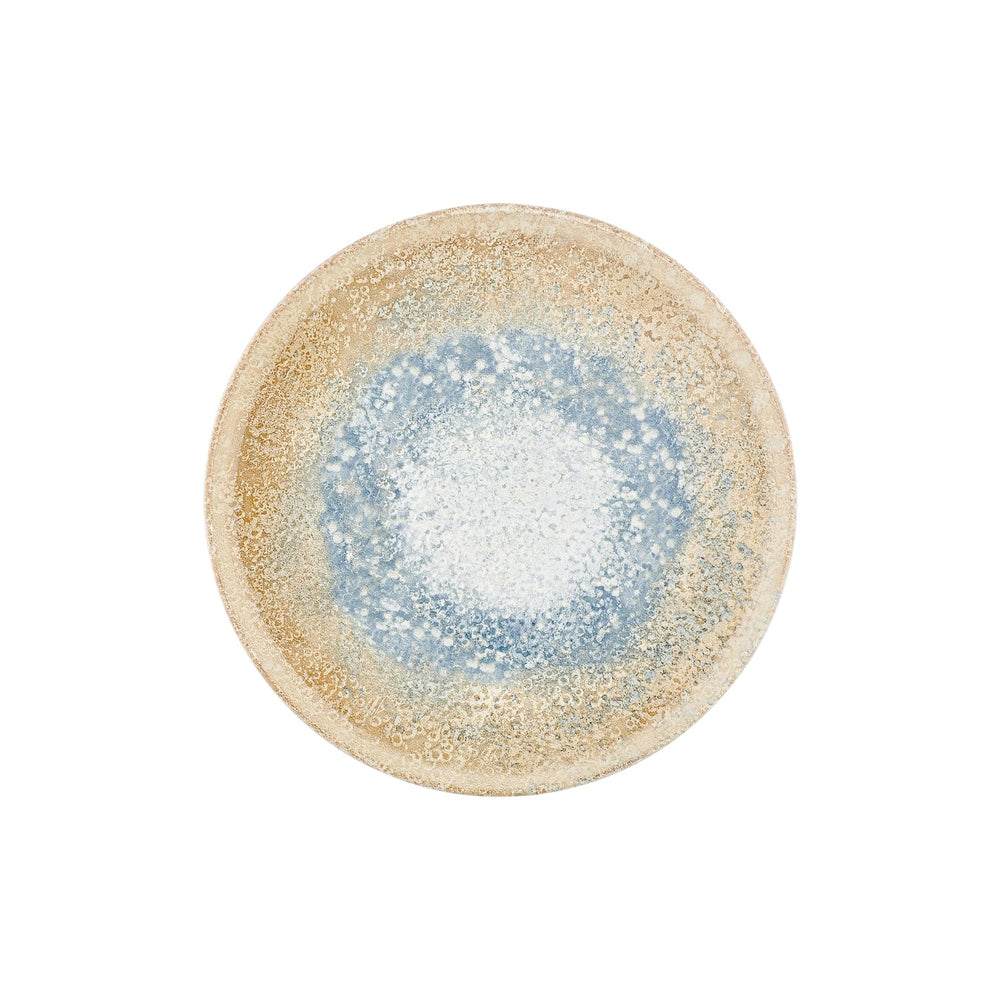 Smooth Reaction dia.12.5" x 12.5" Round Yellow Vitrified Pizza Plate