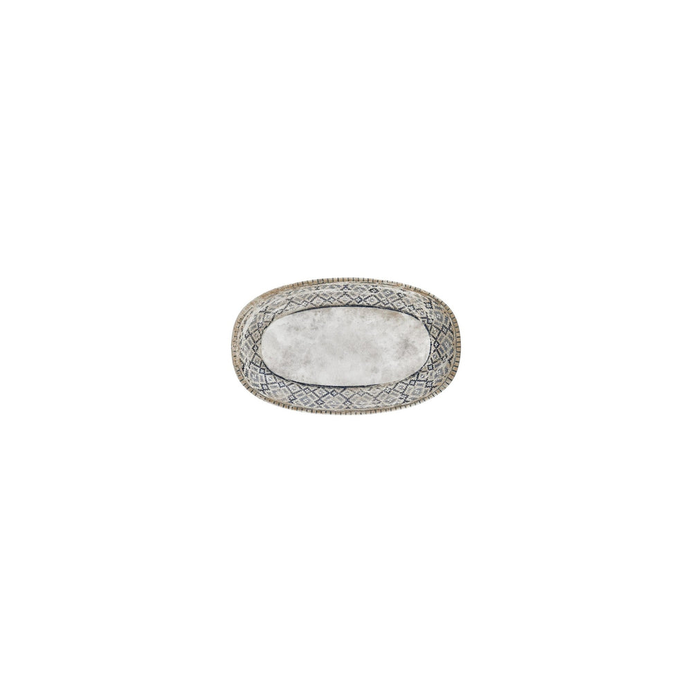 Zafira 6" x 3.5" x h:0" Oval Beige Vitrified Platter