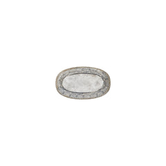 Zafira 6" x 3.5" x h:0" Oval Beige Vitrified Platter