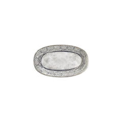 Zafira 9.5" x 5.75" x h:0" Oval Beige Vitrified Platter