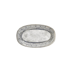 Zafira 11.5" x 7" x h:0" Oval Beige Vitrified Platter