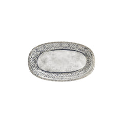 Zafira 11.5" x 7" x h:0" Oval Beige Vitrified Platter