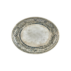 Zafira 14.25" x 11" x h:1.25" Oval Beige Vitrified Platter