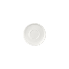 Smooth White dia.6" Round Warm White Vitrified Saucer