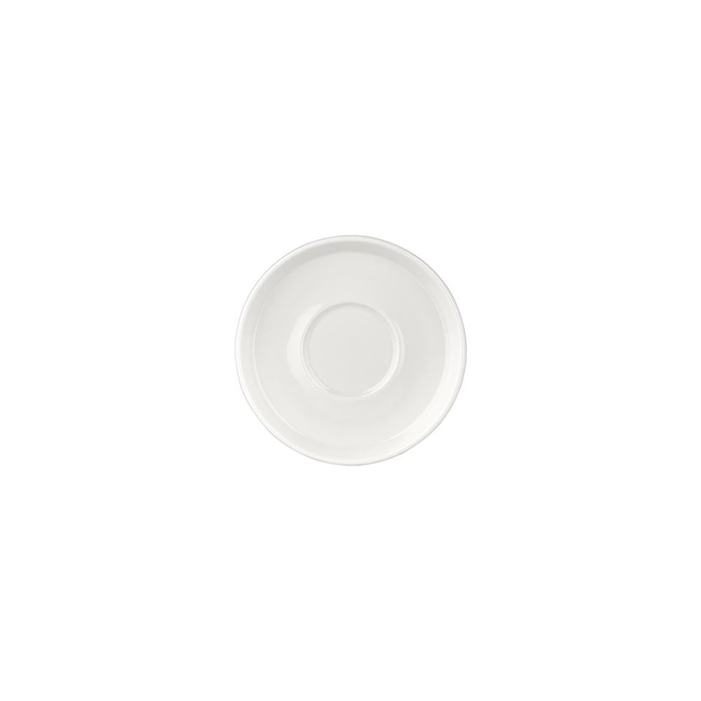 Smooth White dia.6" Round Warm White Vitrified Saucer