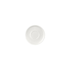 Smooth White dia.5" Round Warm White Vitrified Saucer