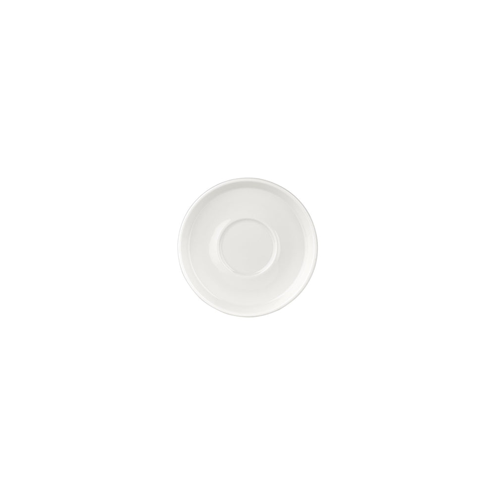 Smooth White dia.5" Round Warm White Vitrified Saucer