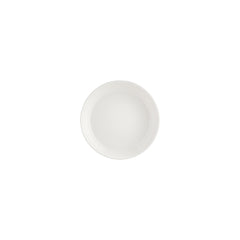 Smooth White dia.5.75" h:0" 9 oz. Round Warm White Vitrified Deep Plate