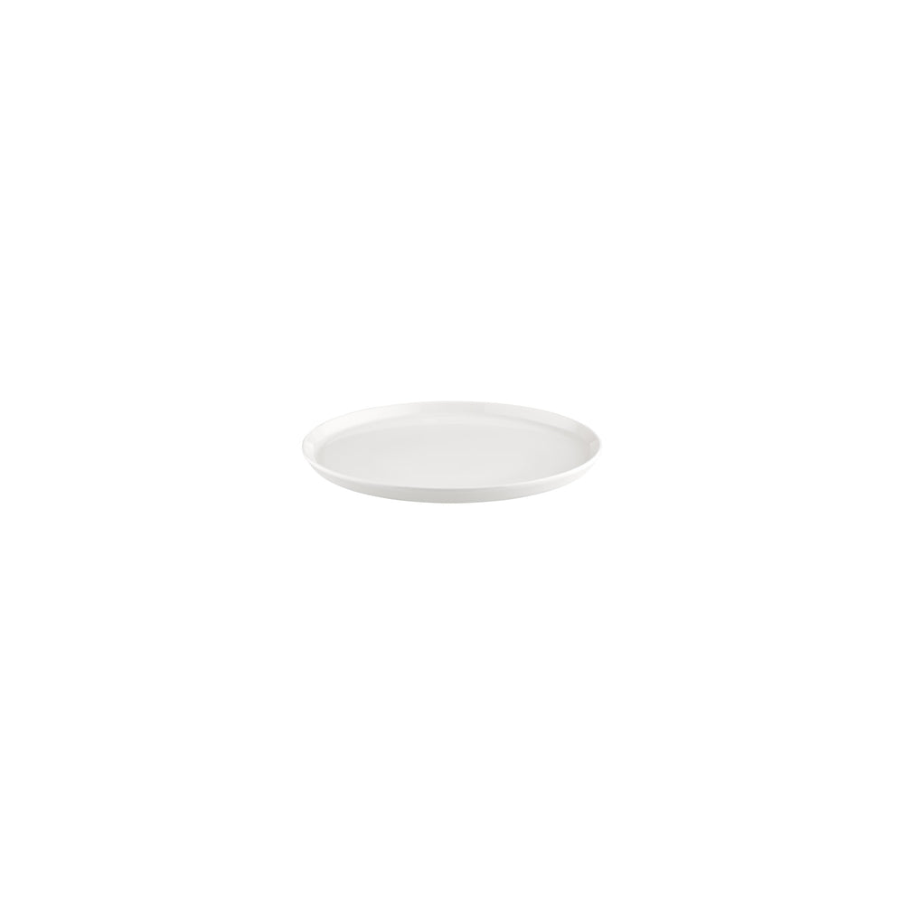 Smooth White dia.6.25" Round Warm White Vitrified Plate