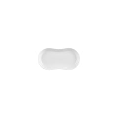 Smooth White 7.5" x 4.25" x h:0" Oval Warm White Vitrified Platter