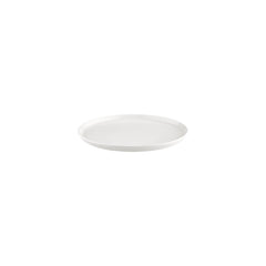 Smooth White dia.8.75" Round Warm White Vitrified Plate