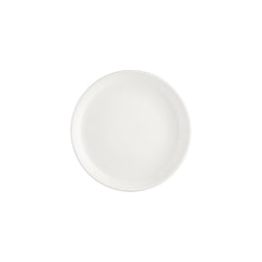 Smooth White dia.9.75" h:0" 42 oz. Round Warm White Vitrified Deep Plate