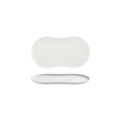 Smooth White 10.25" x 6" Rectangular Warm White Vitrified Plate