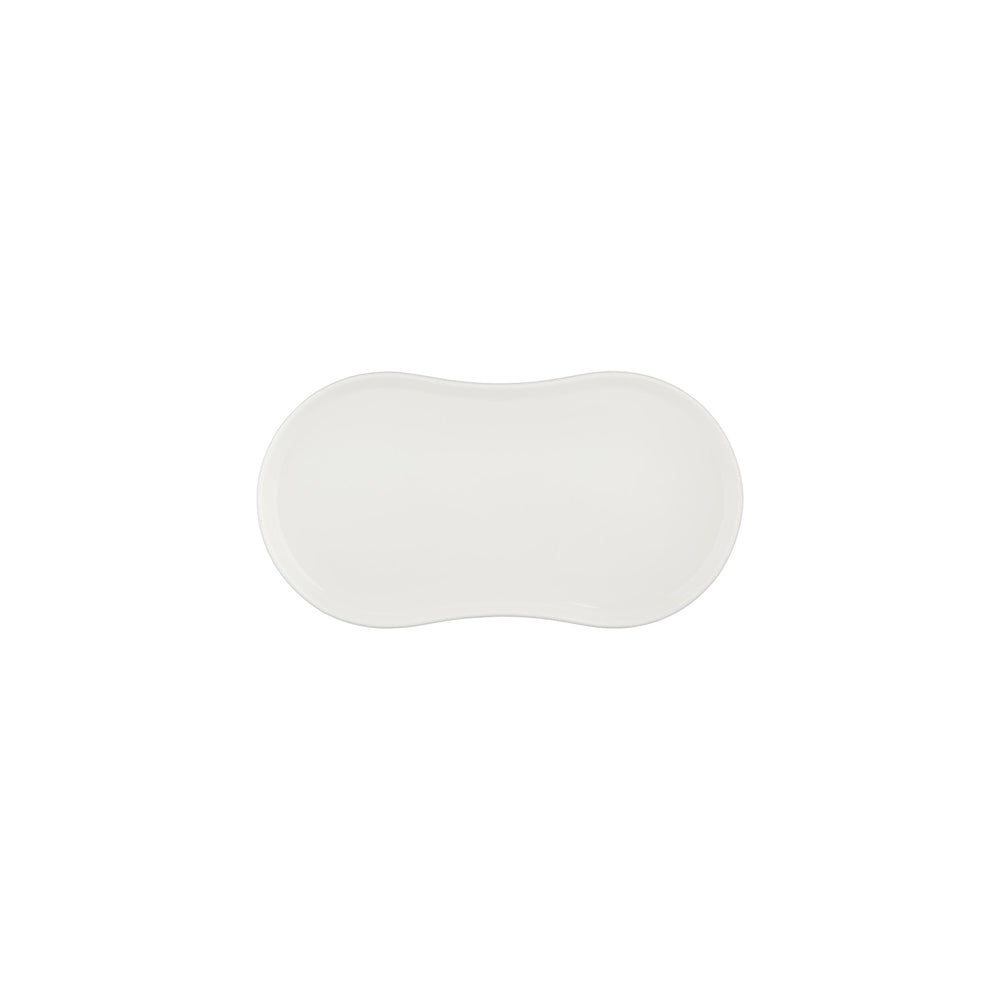 Smooth White 10.25" x 6" Rectangular Warm White Vitrified Plate