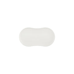 Smooth White 10.25" x 6" Rectangular Warm White Vitrified Plate