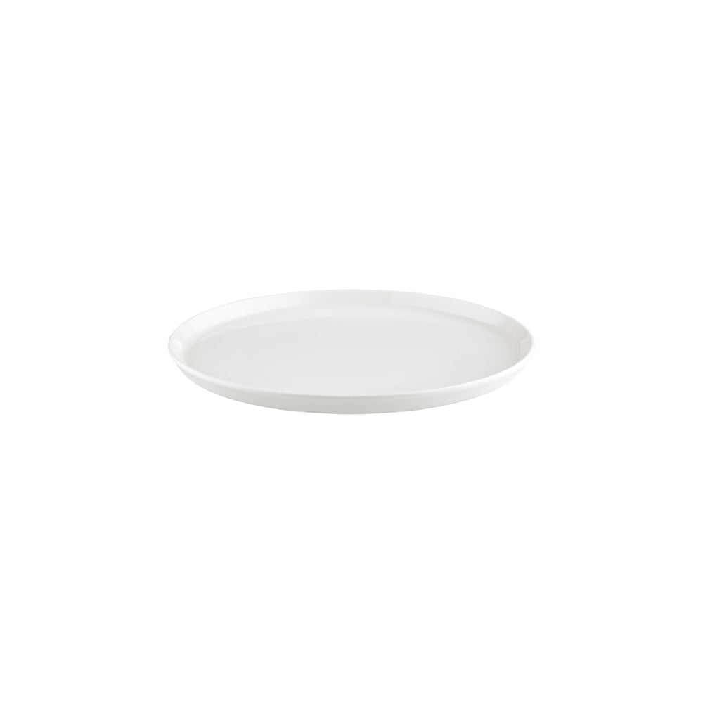 Smooth White dia.11" Round Warm White Vitrified Plate