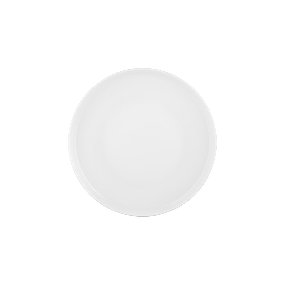 Smooth White dia.11" Round Warm White Vitrified Plate