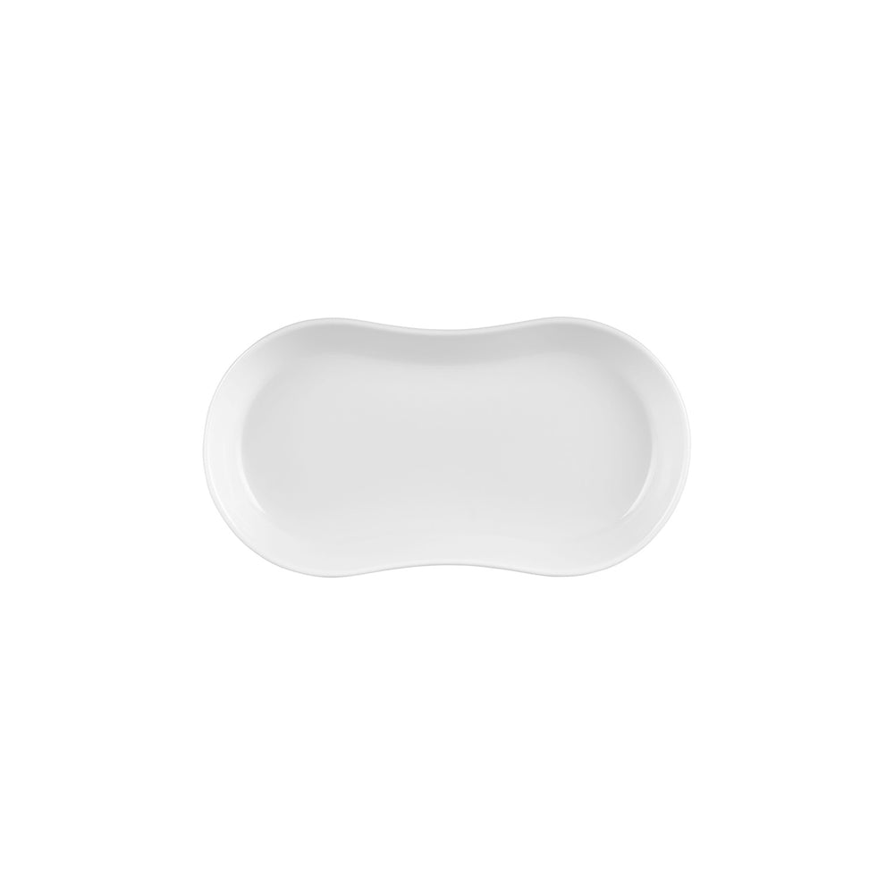 Smooth White 11.5" x 6.75" x h:0" Oval Warm White Vitrified Platter