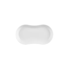 Smooth White 11.5" x 6.75" x h:0" Oval Warm White Vitrified Platter