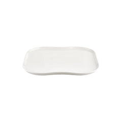 Smooth White 13.25" x 13.25" Square Warm White Vitrified Plate