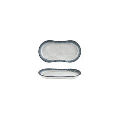 Smooth Ambience Blue 7.5" x 4.25" x h:0" Oval Blue Vitrified Platter