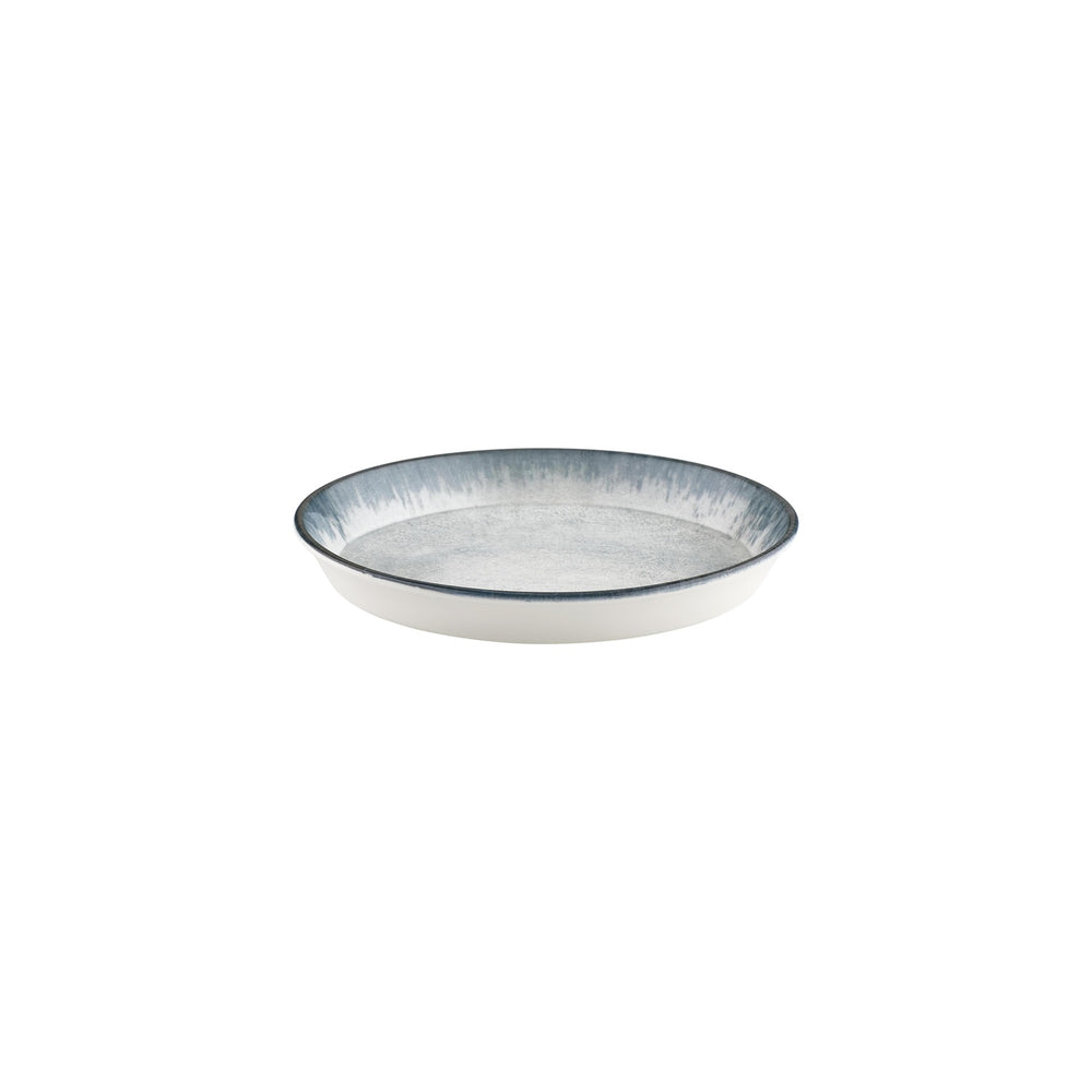 Smooth Ambience Blue dia.9.75" h:0" 42 oz. Round Blue Vitrified Deep Plate