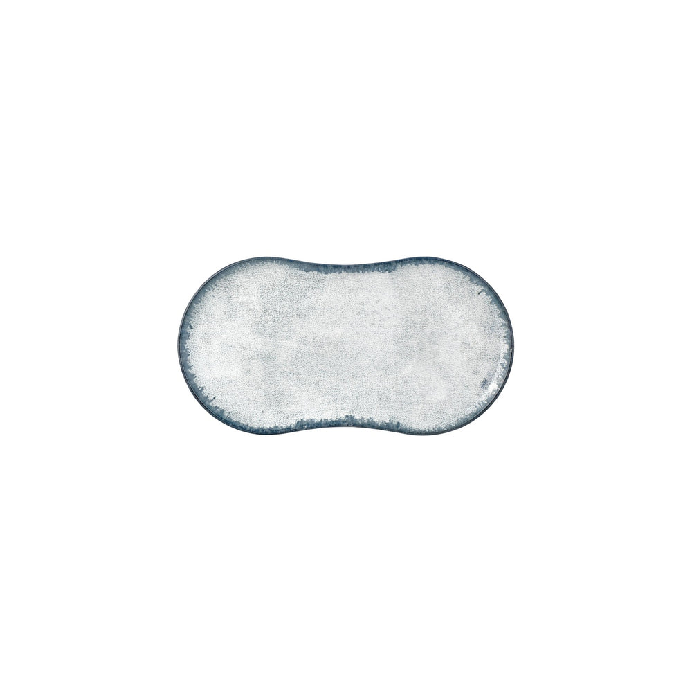 Smooth Ambience Blue 10.25" x 6" Rectangular Blue Vitrified Plate