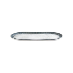Smooth Ambience Blue 15" x 7.75" x h:0" Rectangular Blue Vitrified Platter