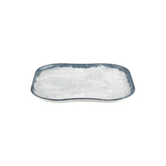 Smooth Ambience Blue 13.25" x 13.25" Square Blue Vitrified Plate