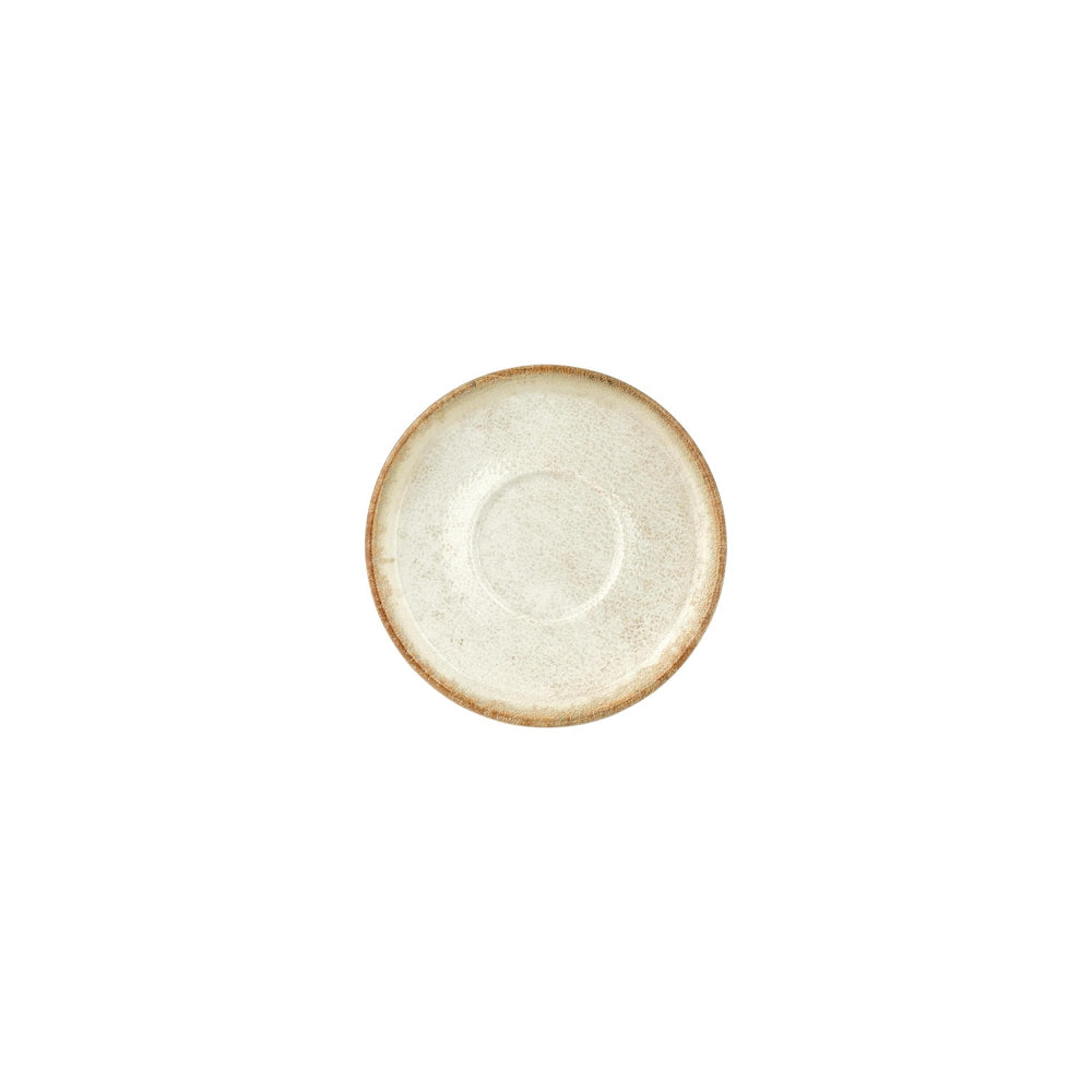 Smooth Ambience Yellow dia.6" Round Beige Vitrified Saucer