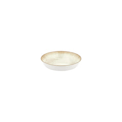 Smooth Ambience Yellow dia.4" h:0" 3 oz. Round Beige Vitrified Deep Plate