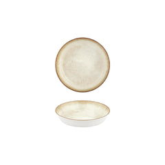 Smooth Ambience Yellow dia.5.75" h:0" 9 oz. Round Beige Vitrified Deep Plate