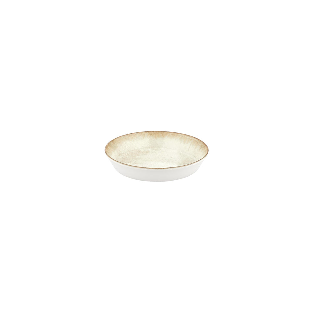 Smooth Ambience Yellow dia.5.75" h:0" 9 oz. Round Beige Vitrified Deep Plate
