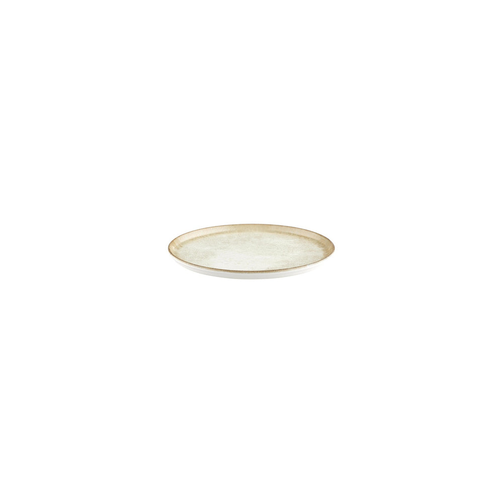 Smooth Ambience Yellow dia.6.25" Round Beige Vitrified Plate