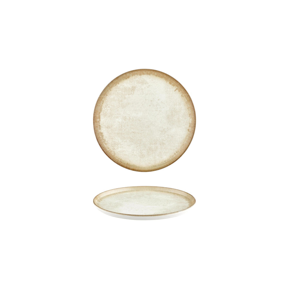 Smooth Ambience Yellow dia.7.5" Round Beige Vitrified Plate