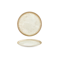 Smooth Ambience Yellow dia.8.75" Round Beige Vitrified Plate