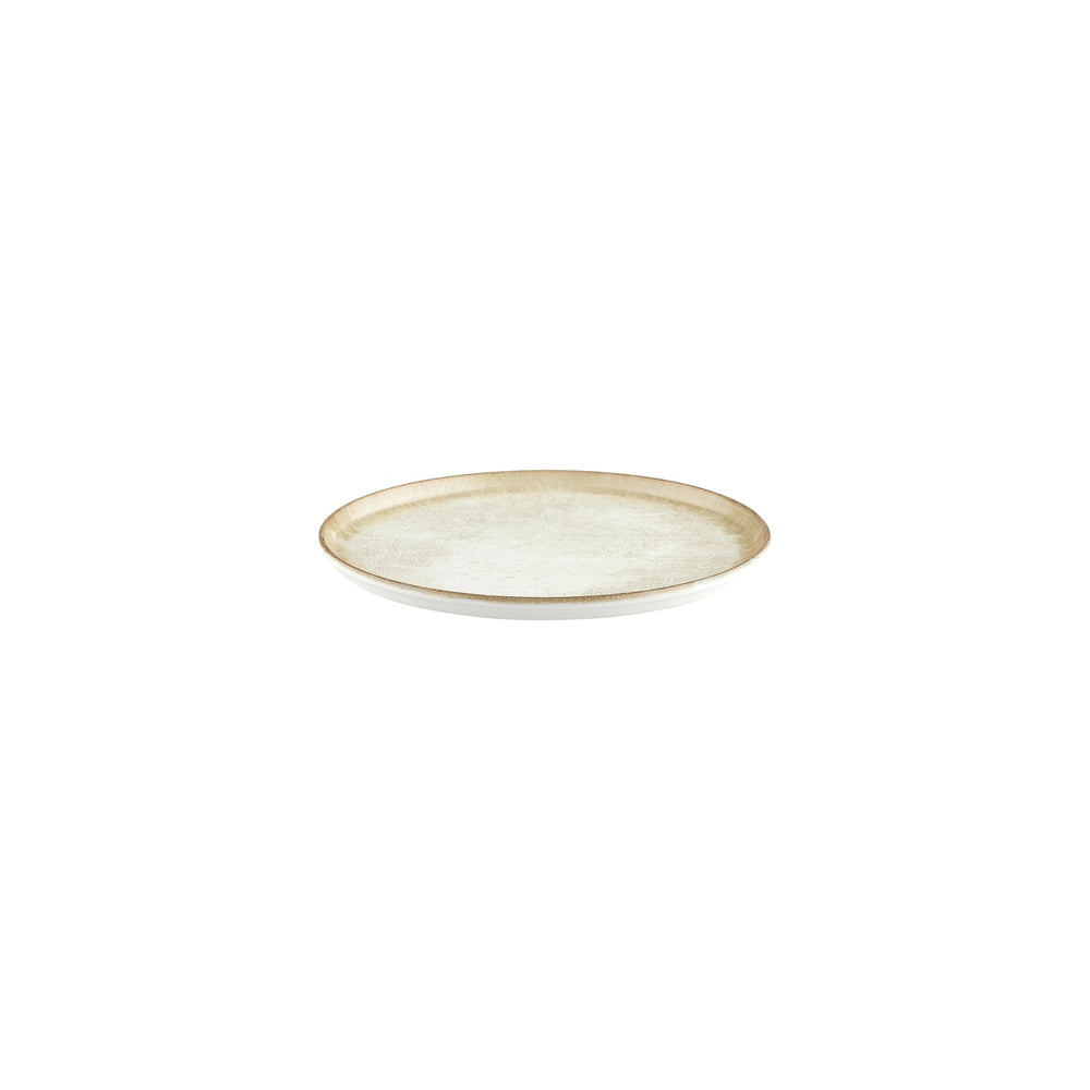 Smooth Ambience Yellow dia.8.75" Round Beige Vitrified Plate
