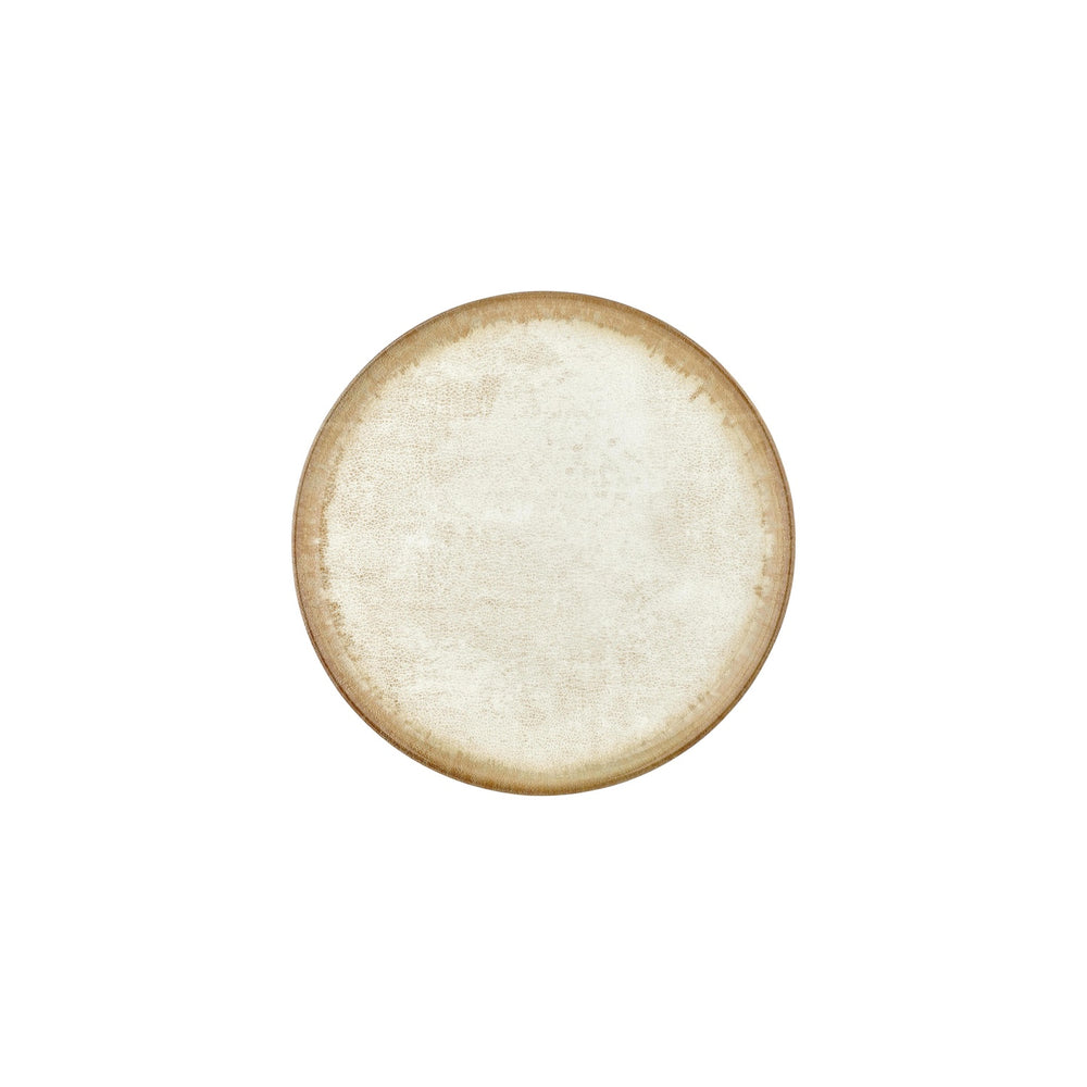 Smooth Ambience Yellow dia.9.75" Round Beige Vitrified Plate