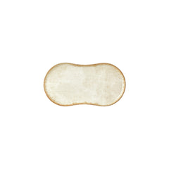 Smooth Ambience Yellow 10.25" x 6" Rectangular Beige Vitrified Plate
