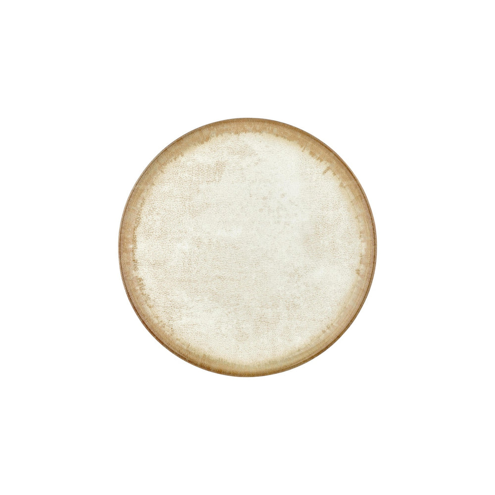 Smooth Ambience Yellow dia.11" Round Beige Vitrified Plate