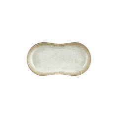 Smooth Ambience Yellow 11.5" x 6.75" x h:0" Oval Beige Vitrified Platter