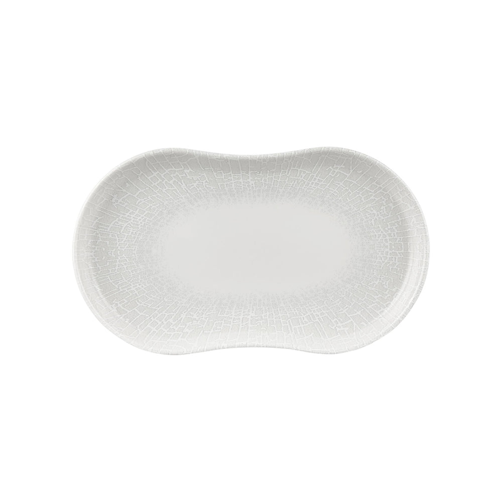 Illusion 15" x 7.75" x h:0" Rectangular Blue Vitrified Platter